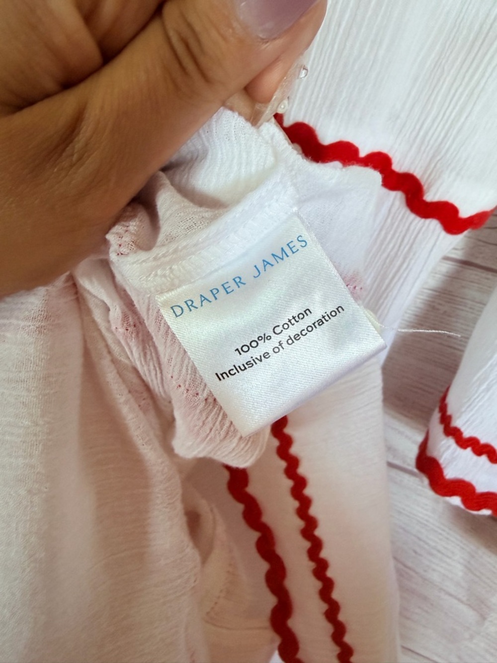 Draper James Magnolia White Crinkle‎ Beach Dress Size Large Beach Nautical Swim - Picture 6 of 6